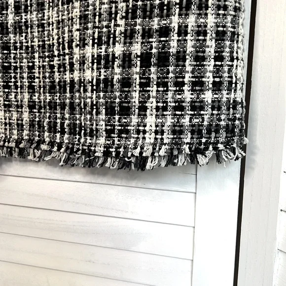 KATE SPADE l Flutter Sleeve Tweed Dress Black White Pockets Size 10 / Medium* - Picture 7 of 14